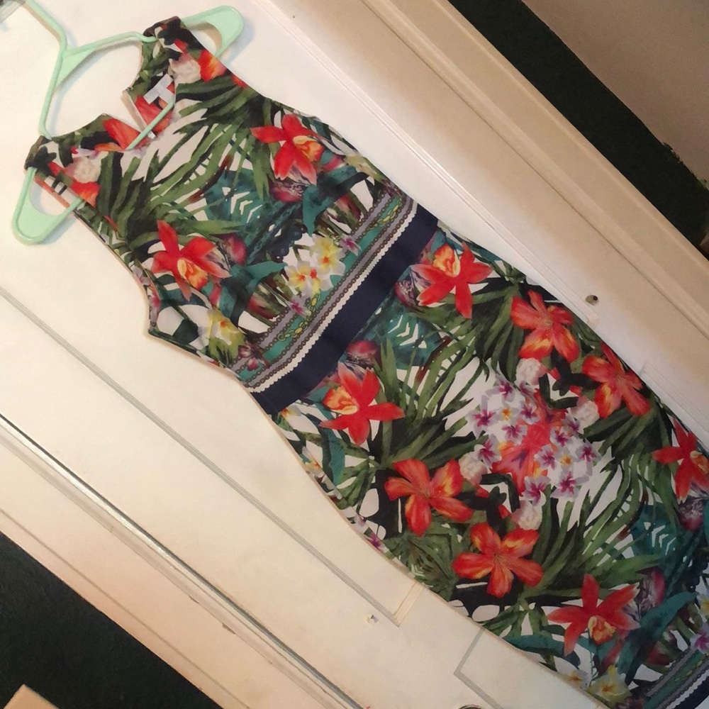 Née York & Company Tropical Sheath Dress